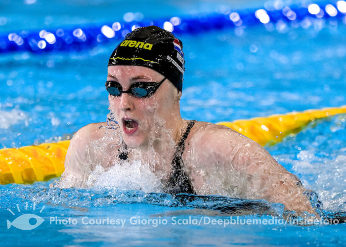Marrit Steenbergen of The Netherlands competes in the 100m Individual Medley Women Final during the FINA Swimming Short Course World Championships at the Melbourne Sports and Aquatic Centre in Melbourne, Australia, December 16th, 2022. Photo Giorgio Scala / Deepbluemedia / Insidefoto