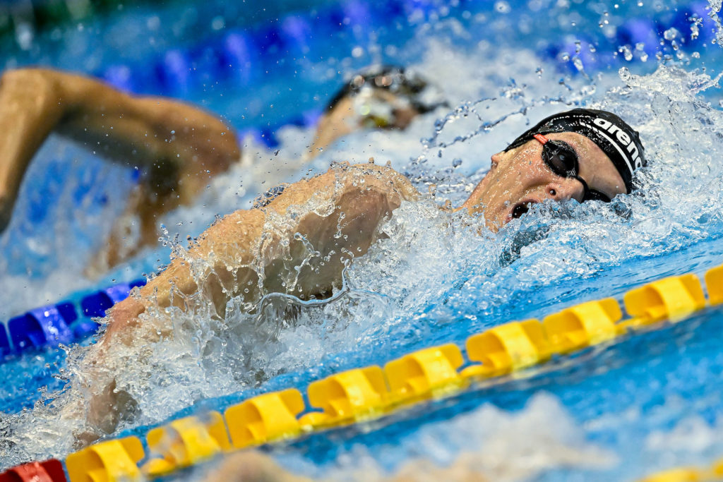 Felix Aubock of Austria competes in rde Men's Freestyle 400m Heats during rde 20rd World Aquatics Championships at rde Marine Messe Hall A in Fukuoka (Japan), July 23rd, 2023.