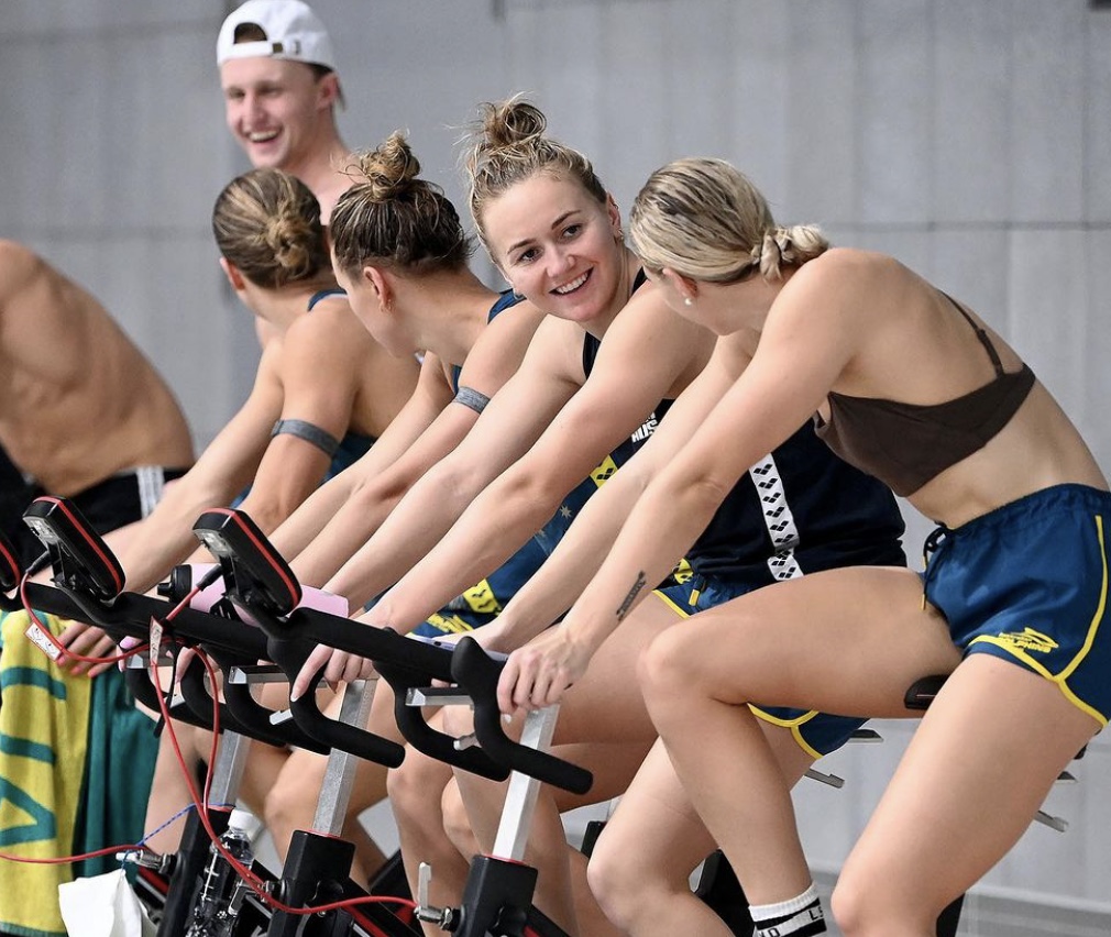 FUKUOKA 2023 TRAINING CAMP Ariarne Titmus Photo Courtesy Delly Carr Swimming Australia
