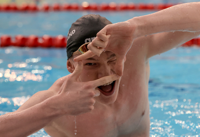 2023 Irish Open Swimming Championships, National Aquatic Centre, Blanchardstown, Dublin 2/4//2023 Men 13 & Over 200 LC Meter Backstroke A Final John Shortt of NCL BlueFin Mandatory Credit ©INPHO/Dan Sheridan