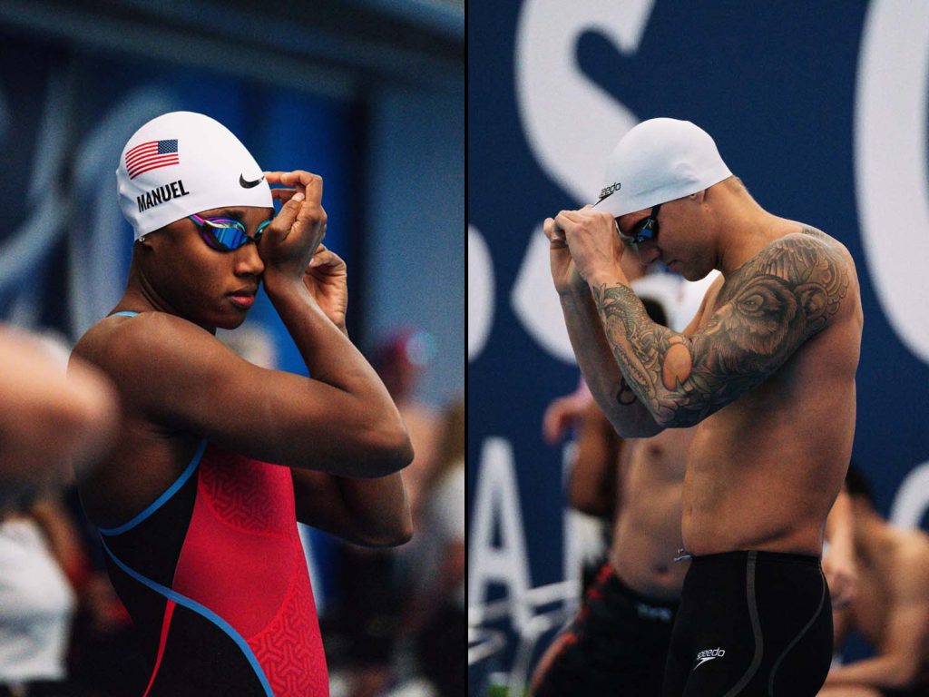 simone manuel, caeleb dressel