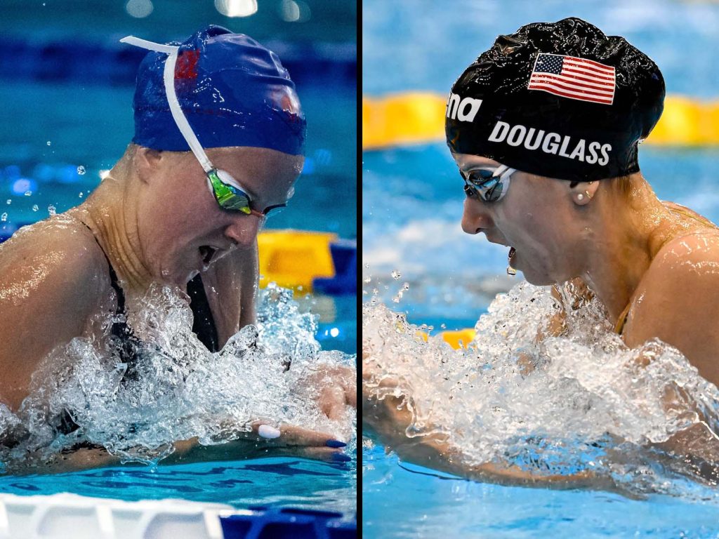 evgeniia chikunova, kate douglass, 200 breaststroke