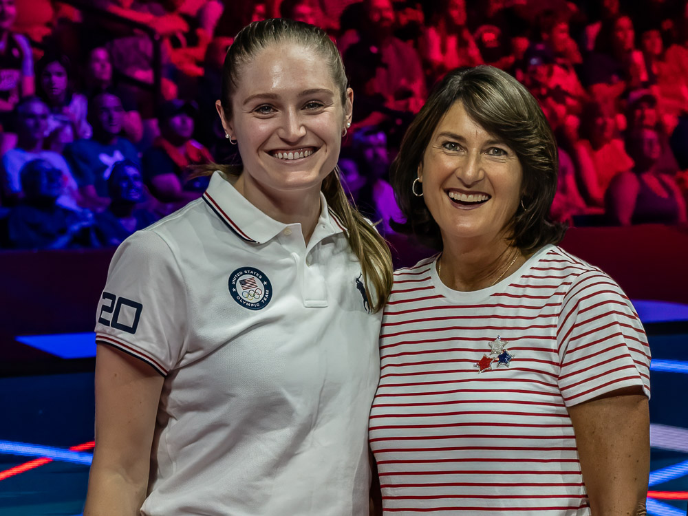 Mary T. Meagher with Kelsi Dahlia