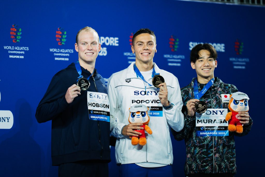 David Popovici, Luke Hobson, Tatsuya Murasa