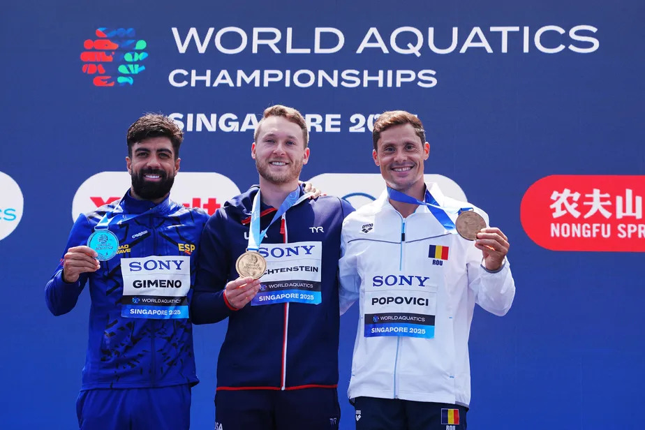 Carlos Gimeno of Spain, James Lichtenstein of the United States and Constantin Popovici of Romania