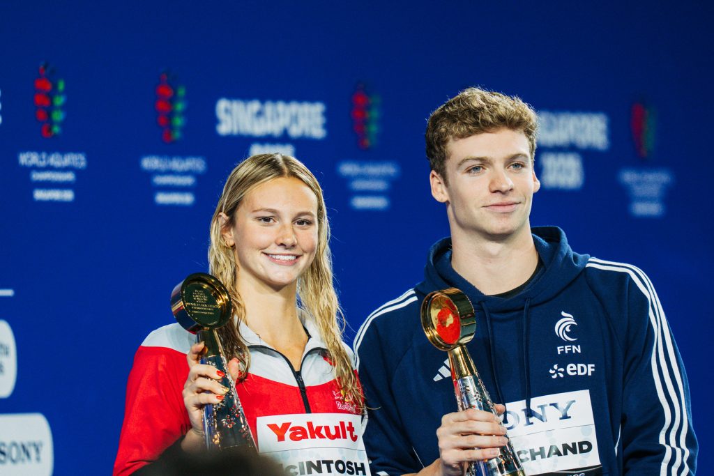 Summer McIntosh and Leon Marchand